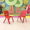 Flash Furniture Red Plastic Stackable School Chair with 13.25" Seat Height, PK2 2-YU-YCX-004-RED-GG - alternate 1